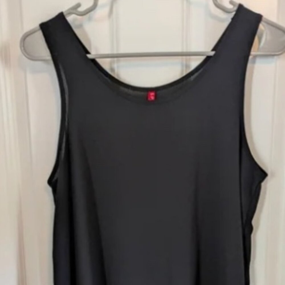 SPANX Classics Sheer Tank Top Black, Size Large